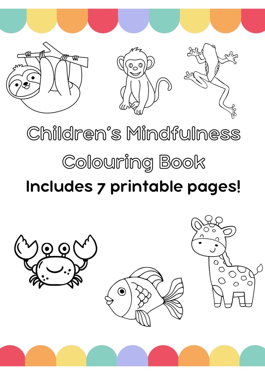 Children's Mindfulness Colouring Book Etsy