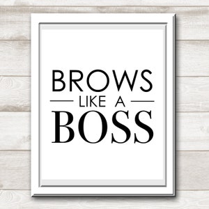 Printable Home/Salon Wall Sign- EYEBROW LOVE