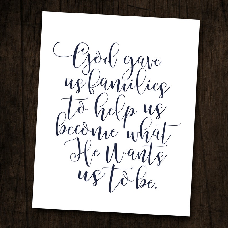 God Gave Us Families - Etsy