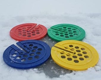Tapa de malla de panal para pesca en hielo/tapa de agujero de barrena // Varios tamaños