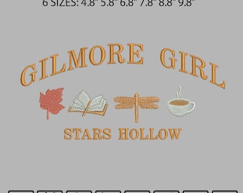 Motif de broderie automne fille Gilmore