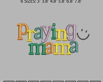 Praying Mama Embroidery Design