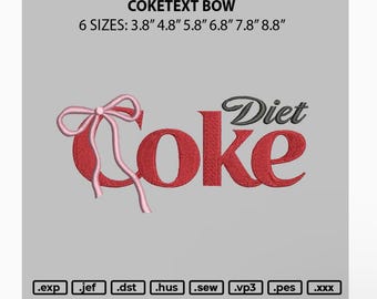 Diet Coke  Embroidery Design