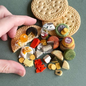 Miniature cheese set for a dollhouse