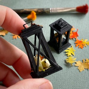 Lanternes miniatures pour maison de poupée, lot de 2 pièces