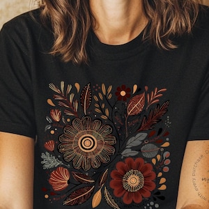Wildflower FDT Feminist Tee, Hidden Message Subtle Anti Trump Shirt, Boho Protest Top