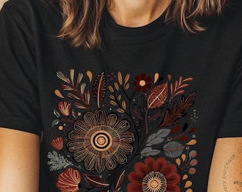 Wildflower FDT Feminist Tee, Hidden Message Subtle Anti Trump Shirt, Boho Protest Top