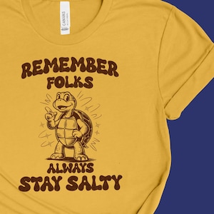Gulf of Mexico Stay Salty Shirt, Retro turtle Cartoon, Political Protest Tee, Anti Trump shirt, Funny activist tee, FDT Resist liberal shirt