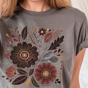 Subtle Anti Trump Shirt, Hope and Resistance Feminist Flower Tee, FDT with Hidden Message, vintage boho Protest Tee, Wildflower Political T