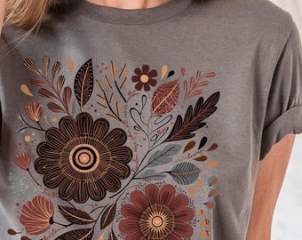 Feminist Wildflower Protest Tee: Subtle Anti Trump Hope and Resistance Shirt with Hidden message.