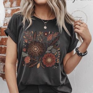 Feminist Wildflower Protest Tee: Subtle Anti Trump Hope and Resistance Shirt with Hidden message. image 5