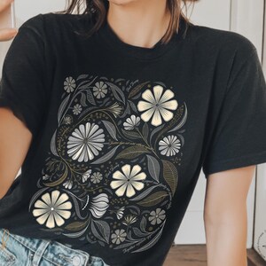 Boho Floral Hidden Message Shirt, Subtle Feminist Protest Tee, Anti Trump Comfort Colors T-Shirt