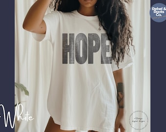 Aktivisttröja, HOPE Graphic Tee, Feministisk T-shirt, Politiskt Motståndströja, Comfort Colors Tee