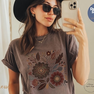 Feminist Hidden Message Shirt, F*ck Anti Trump Tee, Boho Protest Flower Equality T-shirt