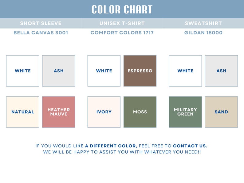 a color chart for different colors of paint