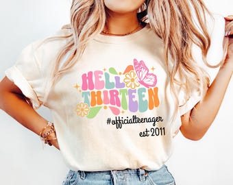13th Birthday Shirt Gift, Custom Thirteenth Birthday for Girls Shirt, Personalized 13th Birthday Party Shirt, Teenage Birthday Sweatshirt