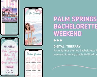 Bachelorette Weekend Digital Itinerary - Palm Springs