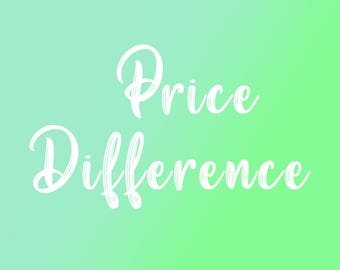 May include: A digital graphic with the words "Price Difference" in white cursive font. The background is a gradient of light blue to green.