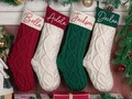 2024 Family Embroidered Christmas Stockings,Personalized Embroidered Knitted Socks,Holiday Decor Gift,Knitted Christmas Stockings with Names