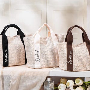 Custom Beach Straw Bags,Bachelorette Gifts,Bridesmaid Bags,Beach Bag Bachelorette,Bridesmaid Proposal,Girls Trip Bags,Wedding Tote Bag