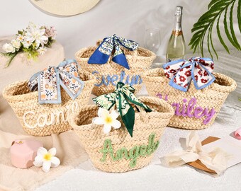 Sac De Plage POP PLAYA En Paille De Blé Tressée Et Macramé écru