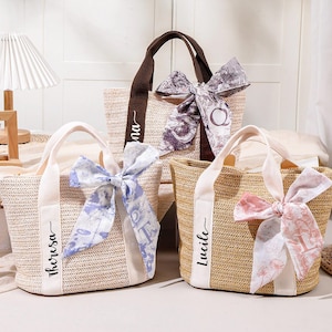 Custom Beach Straw Bags,Bridesmaid Proposal,Wedding Tote Bag,Bachelorette Gifts,Bridesmaid Bags,Beach Bag Bachelorette,Girls Trip Bags