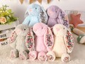 Personalized embroidered plush bunny,Custom baby toy gift,Alphabet bunny toy,Flower girl gift,Baby shower gift,Stuffed animal,Children Gift
