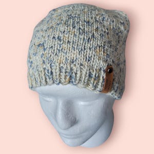 100% merino wool beanie hat with organic merino