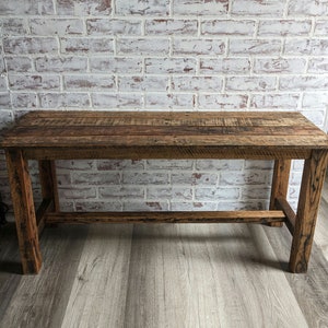 Reclaimed Hardwood Bench- Vintage Rustic Look- UpCycled *FREE SHIPPING*