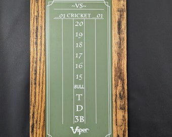 Dart Board Scoreboard - Chalkboard - Reclaimed Wood