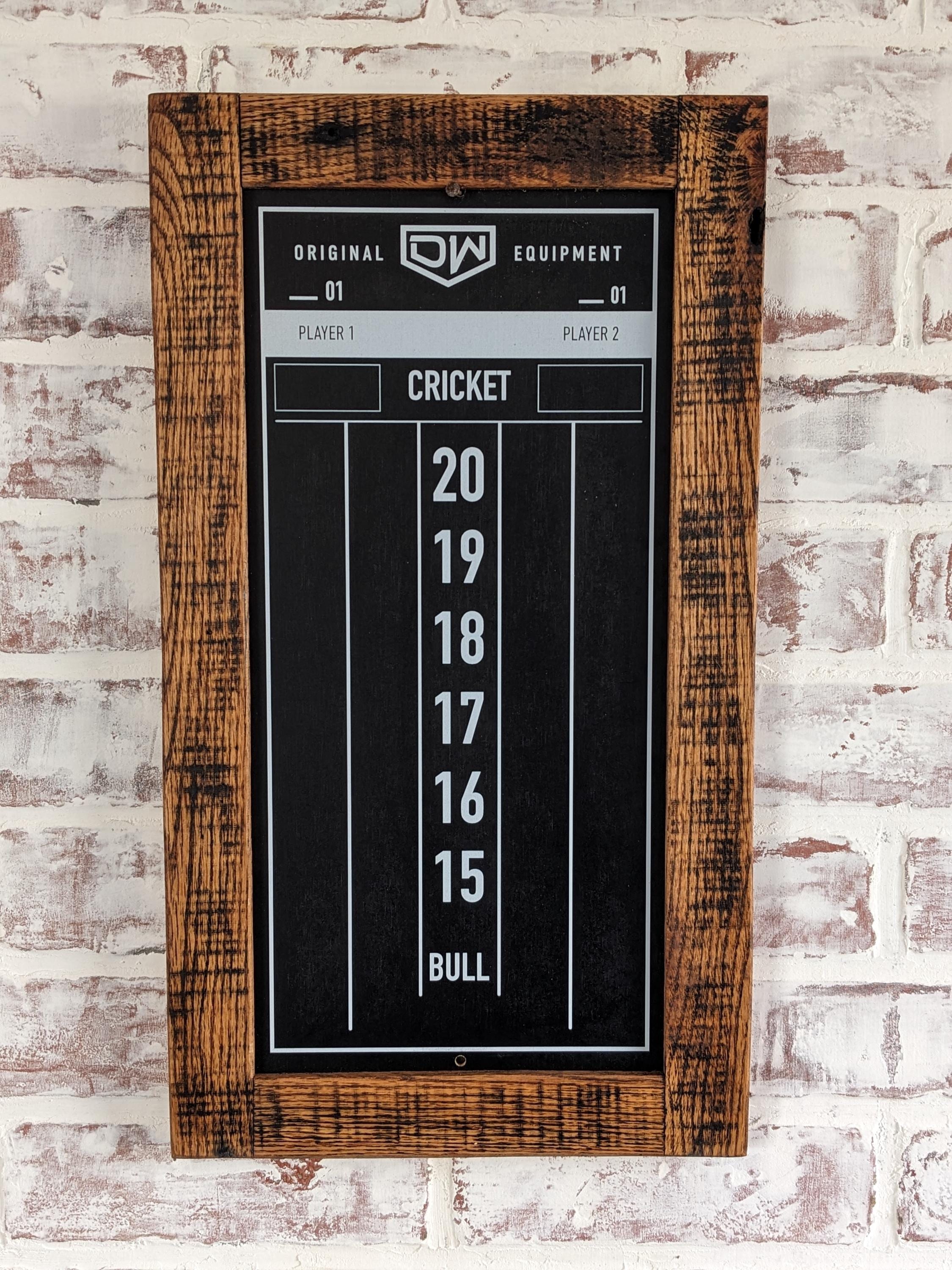 Dart Board Scoreboard - Chalkboard - Reclaimed Wood