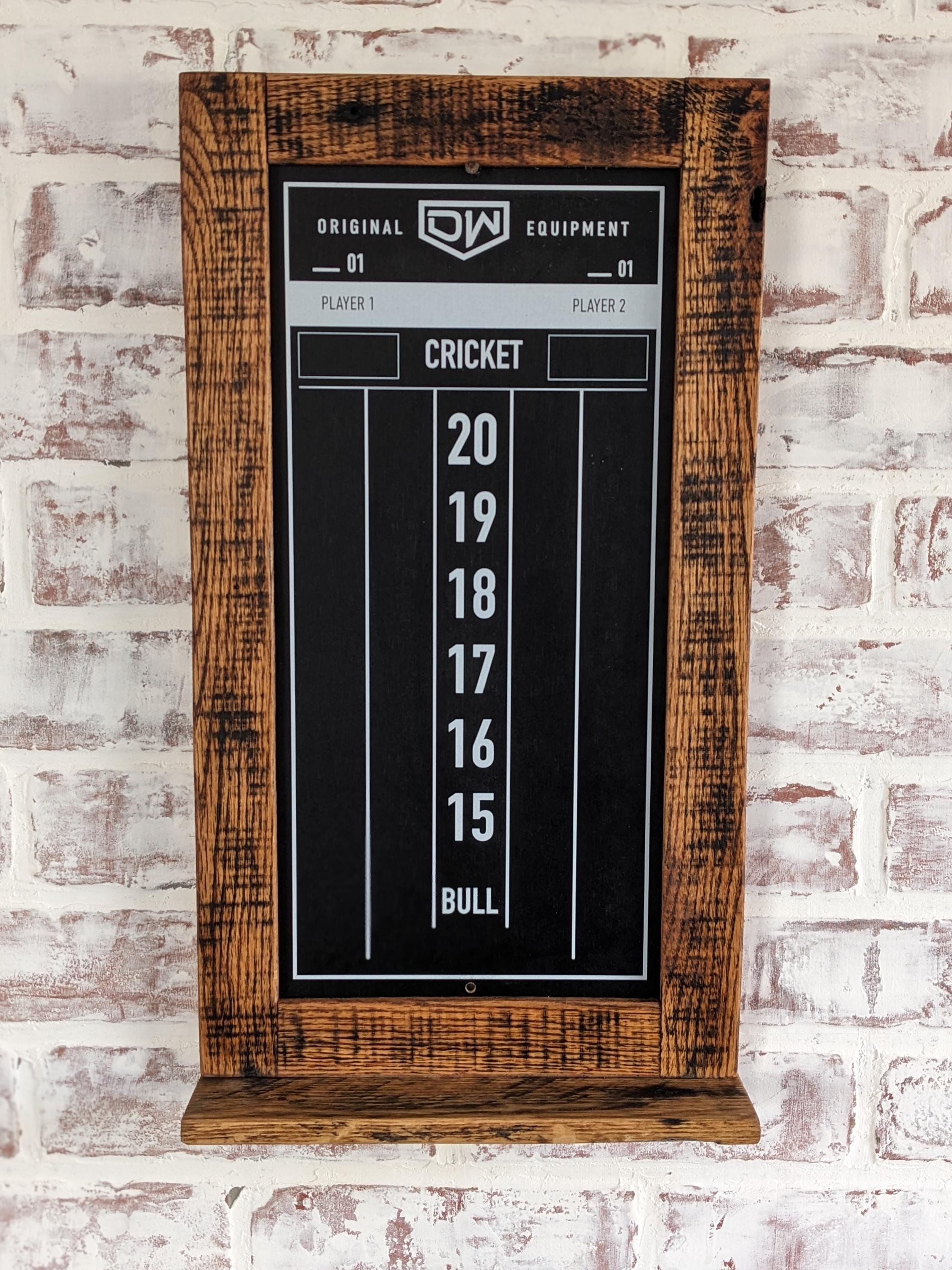 Dart Board Scoreboard - Chalkboard - Reclaimed Wood