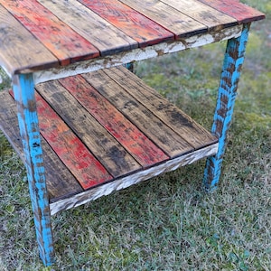 Desert Sunrise - Reclaimed Pallet Wood UPCYCLED Tables- Vintage, Rustic Look- *FREE SHIPPING*