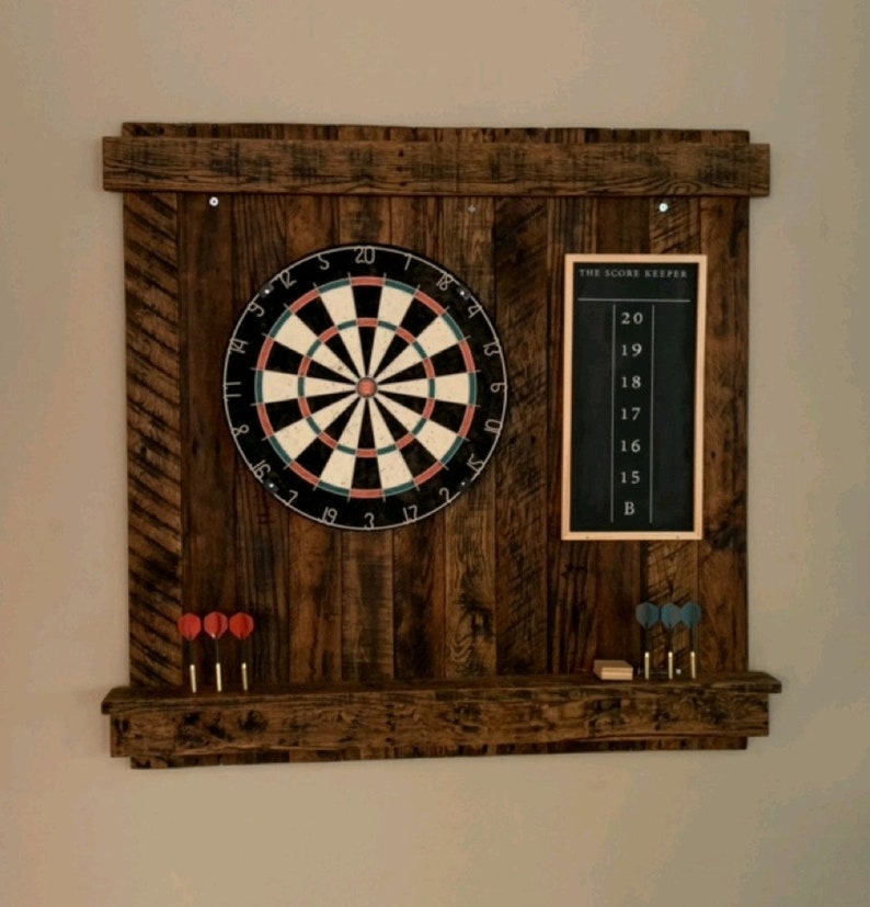 Dart Board Backboard Reclaimed Pallet Wood Vintage Rustic Etsy