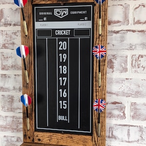 Dart Board Scoreboard - Chalkboard - Reclaimed Wood