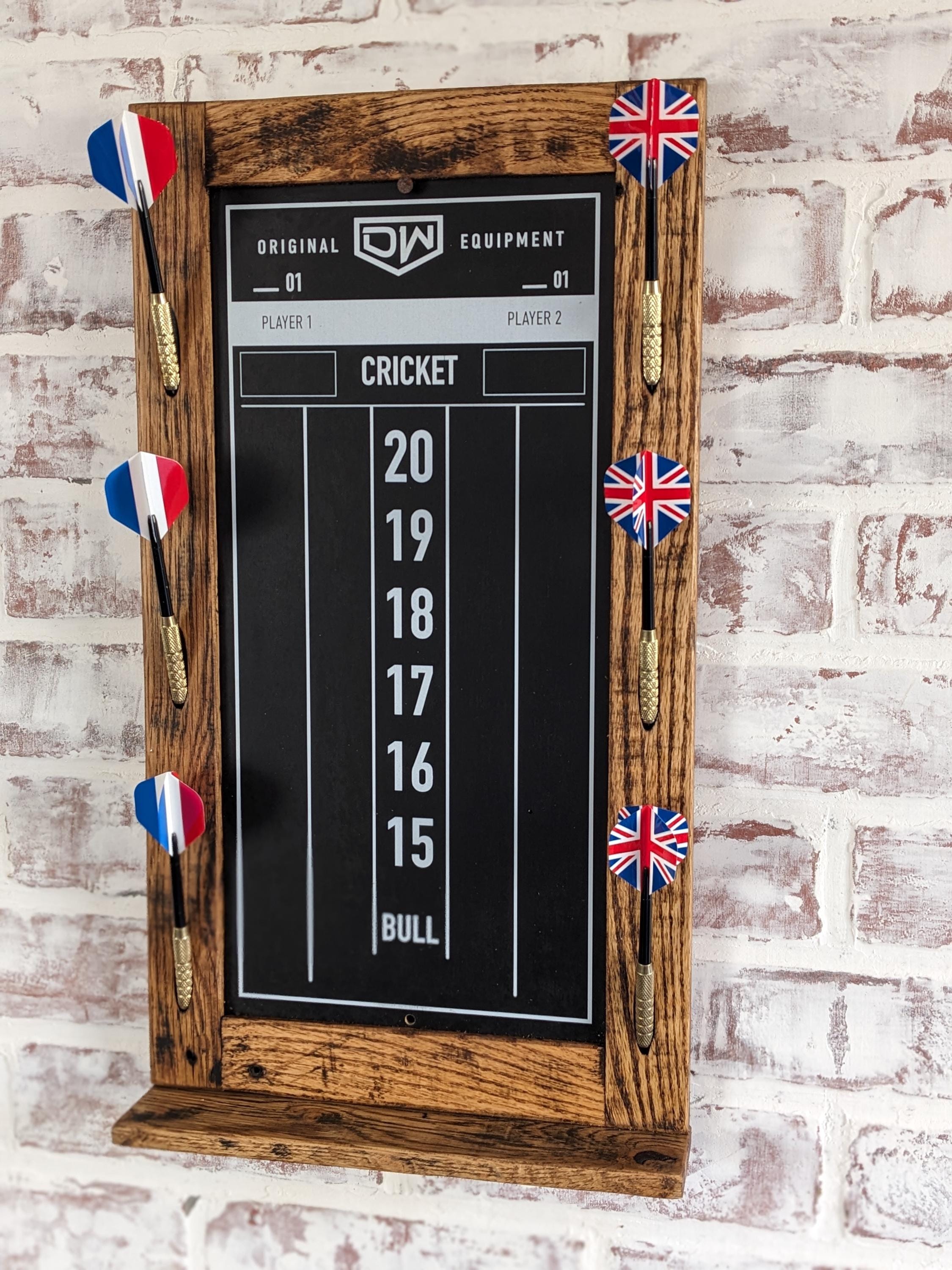 Dart Board Scoreboard - Chalkboard - Reclaimed Wood