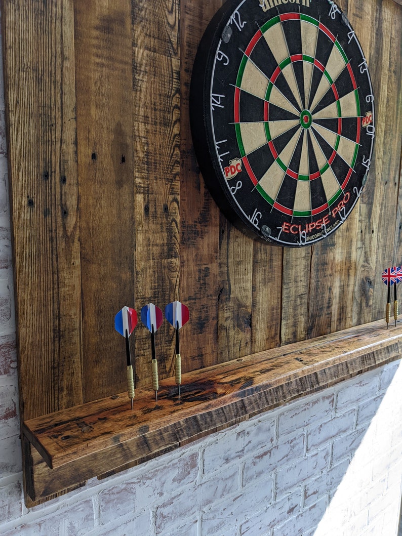 Dart Board Backboard Reclaimed Pallet Wood Vintage Rustic Etsy