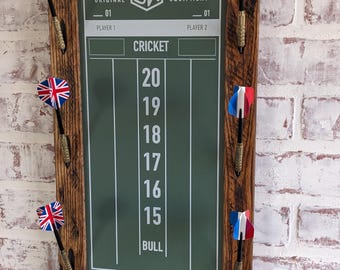 Dart Board Scoreboard - Chalkboard - Reclaimed Wood