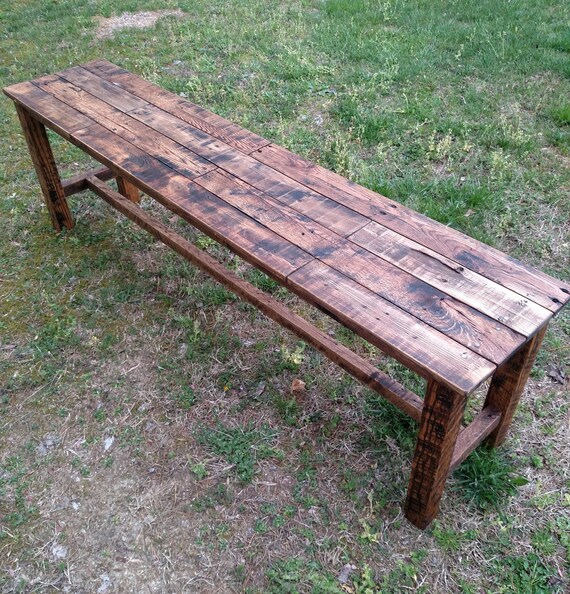 Reclaimed Pallet Wood Bench Vintage Rustic Look Upcycled FREE