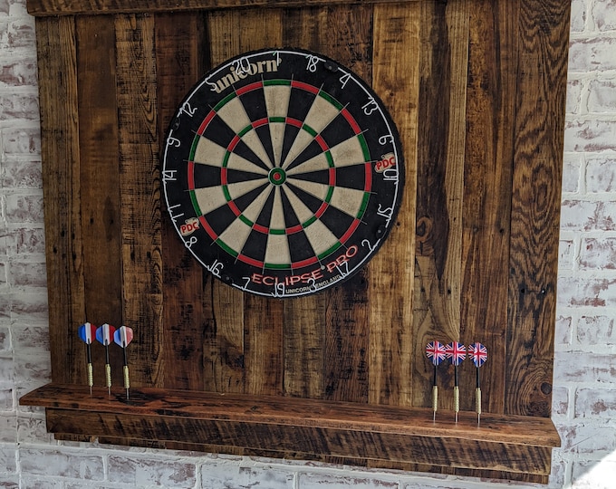 Dart Board Backboard Reclaimed Pallet Wood Vintage, Rustic Look FREE