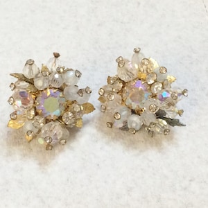 Vintage designer signed Vendome clip on earrings