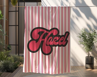 Personalized Retro Stripe Design Name Blanket, Custom Groovy Font , 70's 80's 90's Style Gift For Her Him, Christmas Gift,Unique Couch Throw