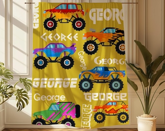 Just A Boy Who Loves Tractors Blanket,Custom Baby Blanket,Personalized Truck Blanket, Blanket For Baby/Boys,Christmas Present,Monster Trucks