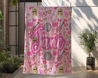 Personalized Name Blanket,Pop Singer Blanket, Custom Era Music Fans Concert Throw, Gift For Fans, Special Moment Present, Super Cozy Blanket