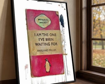 Art vintage sur toile Penguin Books, impression style Harland Miller