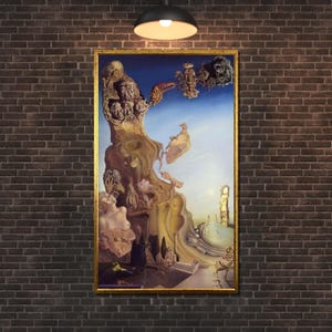 Salvador Dalí Surreal Canvas, Abstract Dreamscape Wall Art, Surrealist Art Print, Melting Figures Canvas, Dali Inspired Wall Decor