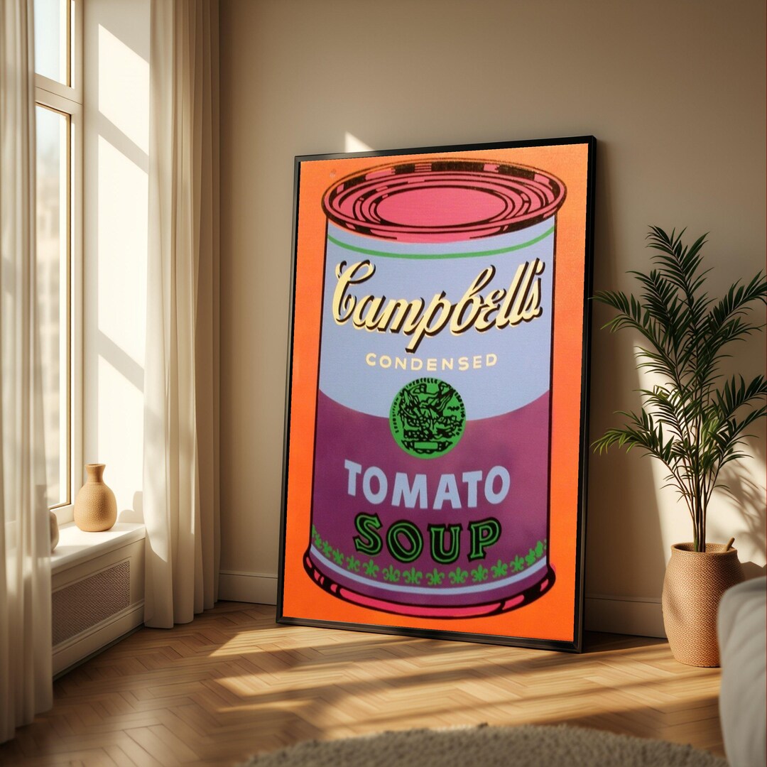 Campbells Tomato Soup Can Canvas, Pop Art Wall Decor, Retro Kitchen ...