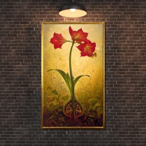 ウラジミール・クッシュ「魂の花」キャンバスプリント：シュールで夢のような花のアート