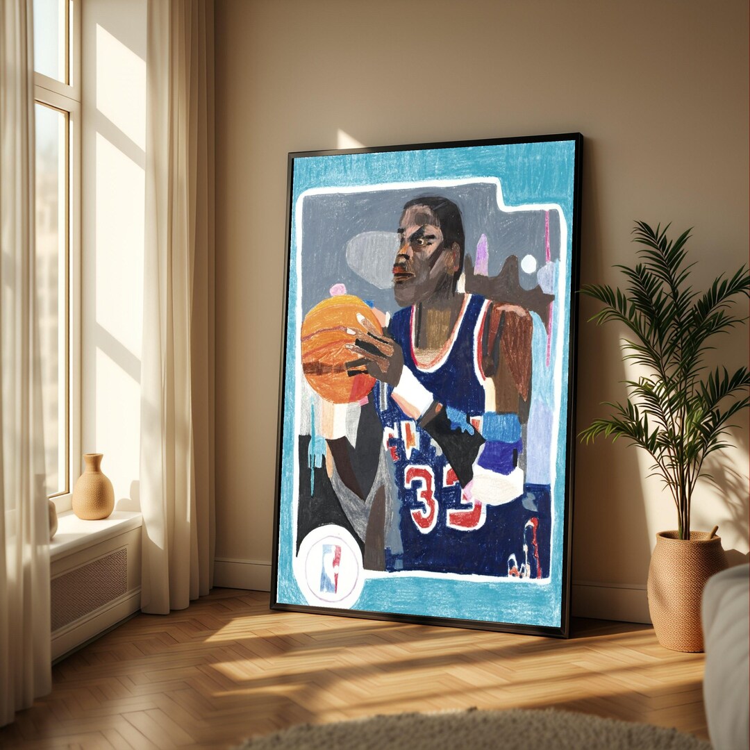 NBA Basketball Player Portrait Canvas, Sports Art Wall Decor, Modern ...