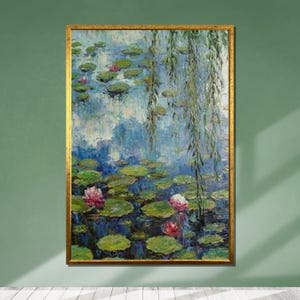 Monet Water Lilies Canvas Print: Impressionist Pond Art, Ready to Hang